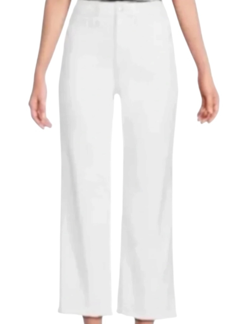 Joe's Jeans High Rise Straight Raw Hem Crop Jeans White Size 23